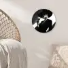 Vrouw - Wijn - Chic Wandcirkel plexiglas klein -sfeer5
