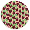 Frambozen - Rood - Roze - Kroonbladeren Wandcirkel plexiglas klein 852 -3d