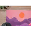 Zon - Heuvels - Paars - Abstract muismat rubber klein -closeup