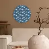 Klein - Oceaan - Golven - Blauw Wandcirkel kunststof plaat 5mm dik klein 188 -sfeer1
