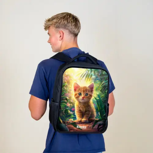 Kees kitten Rugzak - Zwart middel -sfeer8