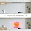 Valentijn - Love - Roze - Oranje keuken achterwand spatscherm klein -voor_na_NL