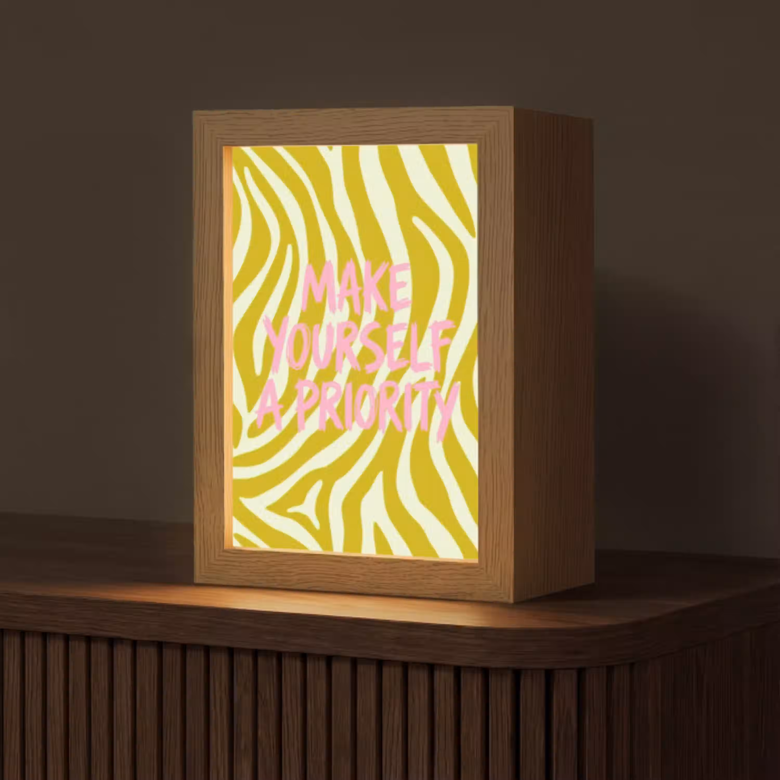 Zebraprint - Priority - Roze Light Box met kabel (Tafellamp) klein -z3d_website