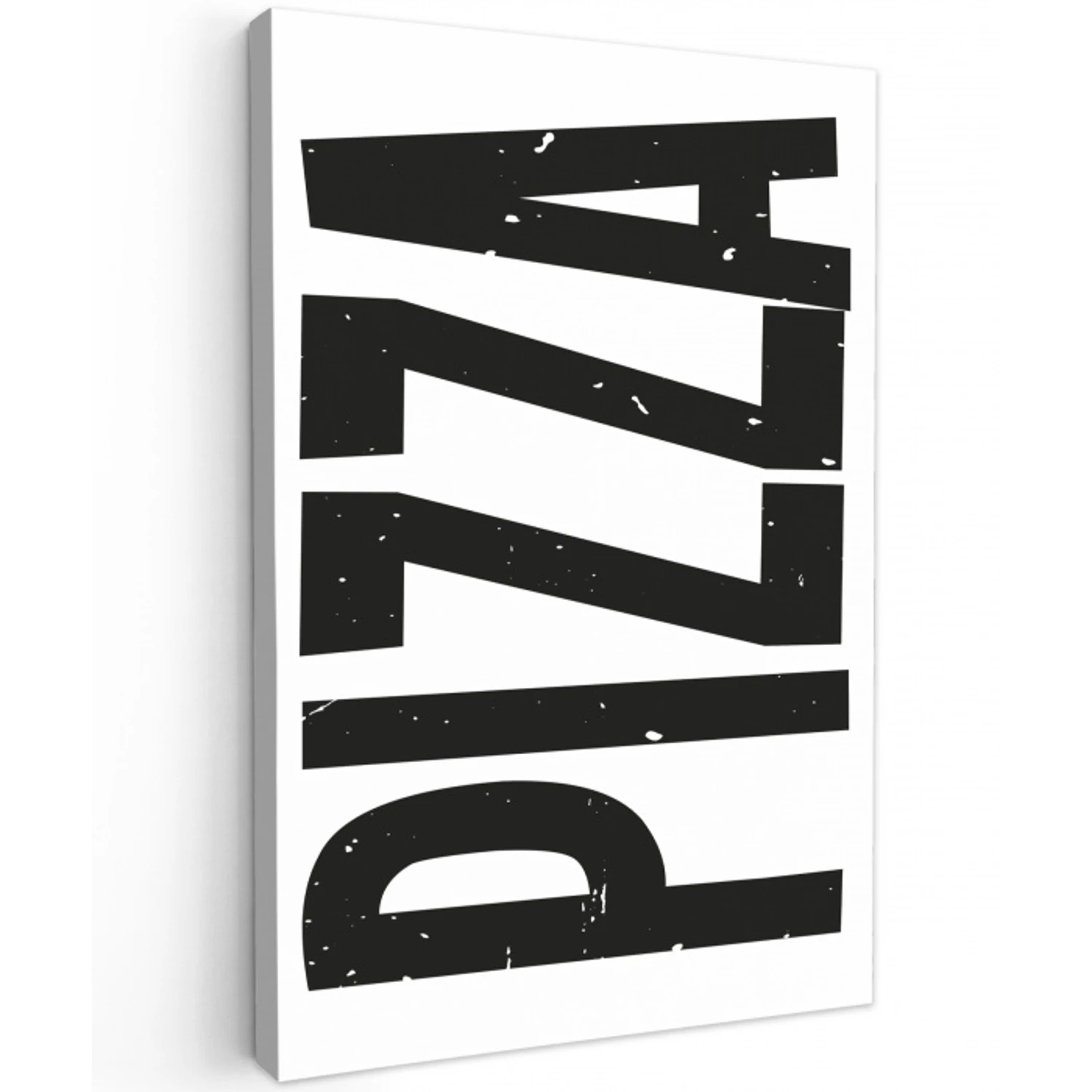 Pizza - Japandi - Decoratie - Vintage Tuinposter op houten frame 2 cm dik klein -3d