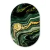Marmer - Goud - Glitter - Groen - Marmerlook - Luxe Wandcirkel Ovaal Forex klein -3d