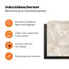 Lichtbeige - Goudbruine Nerven - Marmer Inductie beschermer vinyl 3mm klein 276 -zzzzzzz-td-ups