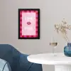 Kiss - Roze - Frans - Valentijn fotolijst zwart zonder passe partout klein -sfeer4
