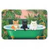 Badkamer - Kattenparade - Kleurrijk Badmat klein -3d