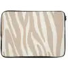 Zebraprint - Beige - Wit - Dierenprint laptophoes neopreen klein -zkaufland3dotto