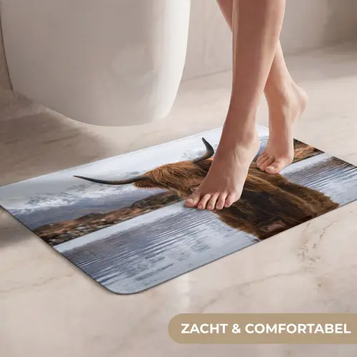 Schotse hooglander - Bruin - Water WCmat klein -USP_ZachtNL