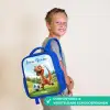 Voetbal - Dino - Sport Kinderrugzak - Blauw middel -sfeer3_NL