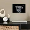 Schotse hooglander - Zwart - Koe - Dieren poster papier klein -sfeer1