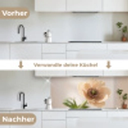Bloem - Minimalistisch - Groen keuken achterwand 2 middel -voor-na_DE