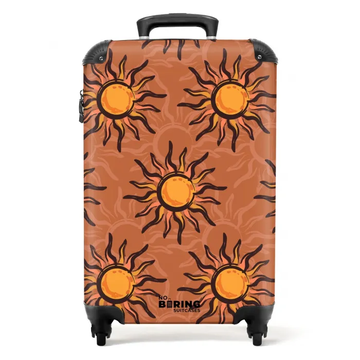 Zonnetjes patroon NBS - Handbagage koffer - Kinderen Unisex middel -productfoto_recht