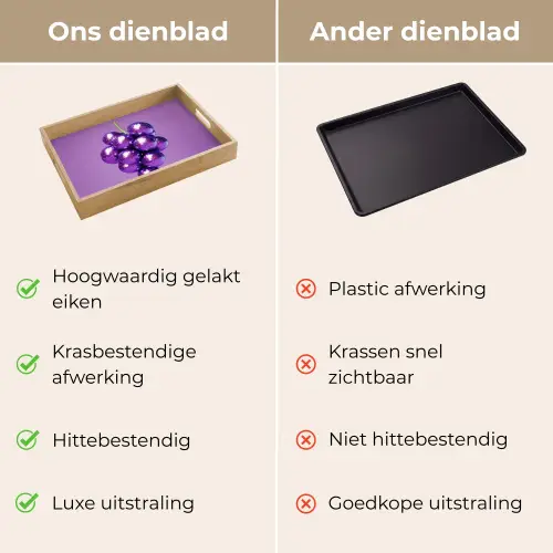 Druif - Disco - Glitter - Paars Dienblad Rechthoek middel -USP_VergelijkingNL