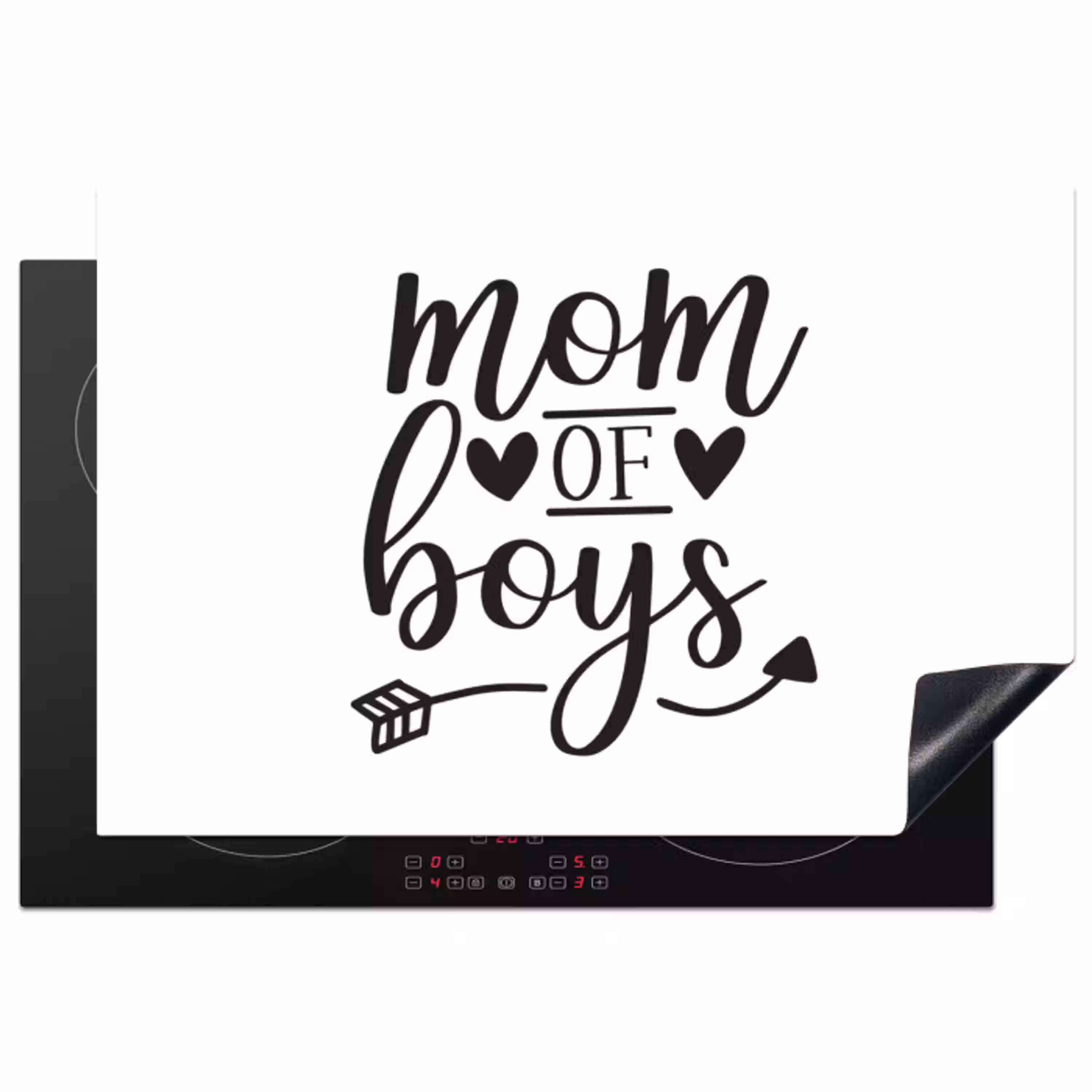 Jongens - Moederdag - Quotes Inductie beschermer vinyl 3mm klein -3d