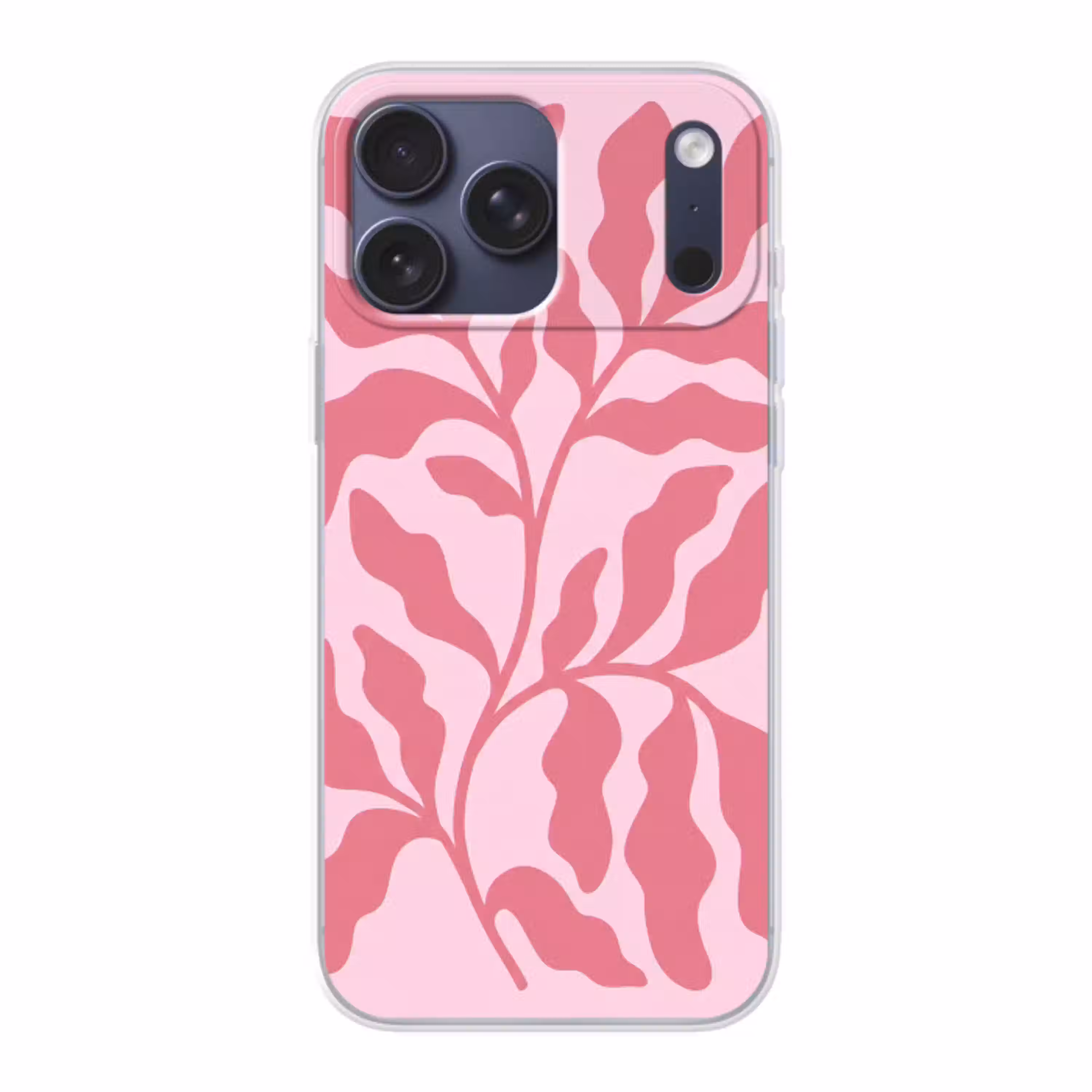 Planten - Organisch - Abstract - Modern - Roze Telefoonhoesje iPhone 17 Pro Max klein -3d