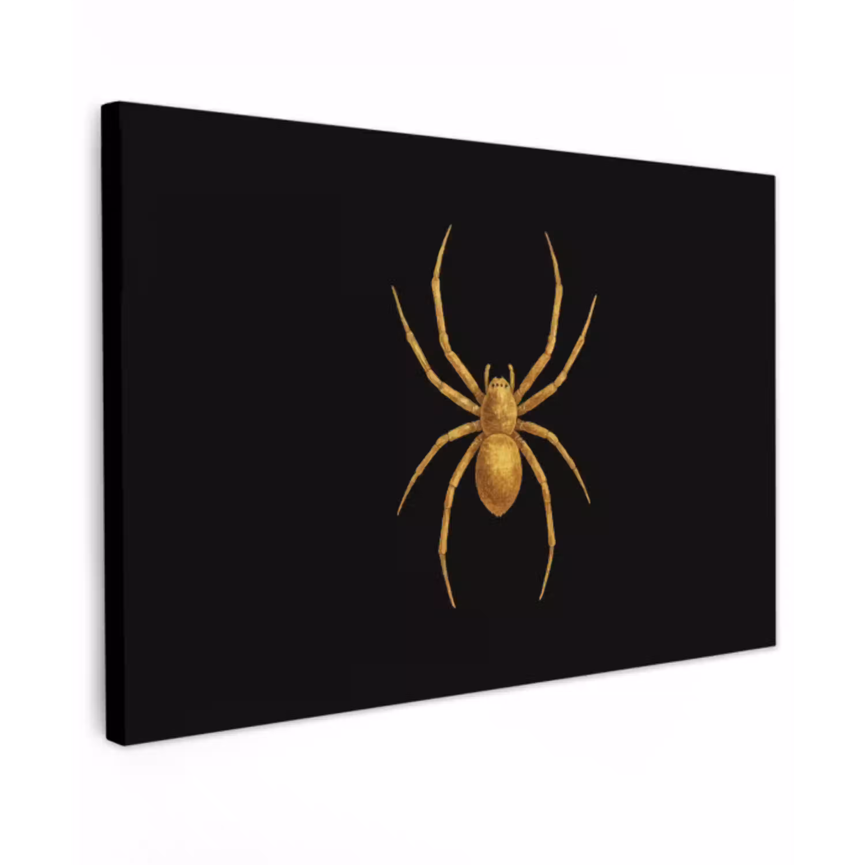 Spin - Goud - Minimalistisch - Poten Tuinposter op houten frame 2 cm dik klein -3d