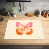 Oranje - Vlinder - Minimalistisch Inductie beschermer vinyl 3mm klein -sfeer5
