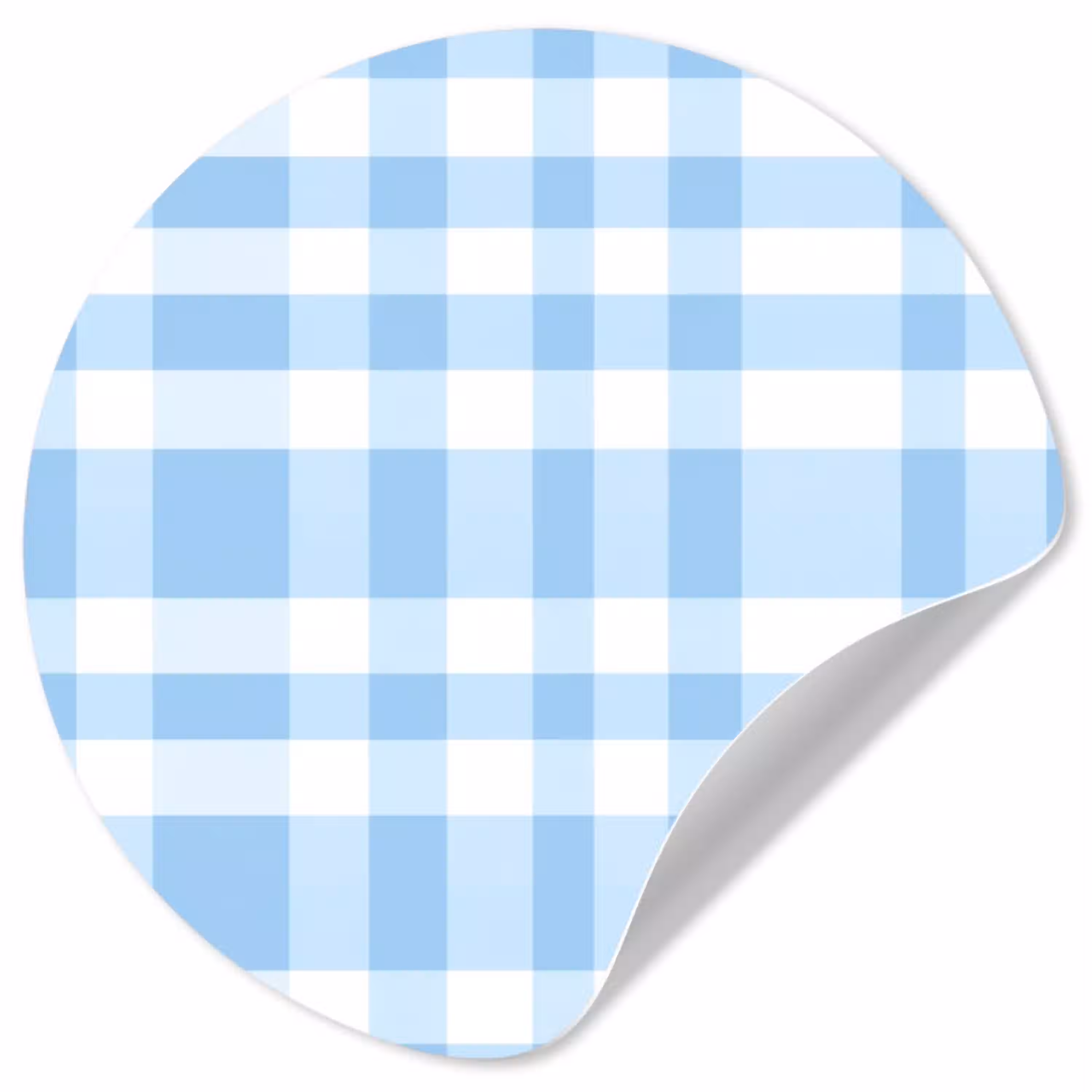 Ruit - Patroon - Blauw Wandcirkel behangsticker klein 186 -3d