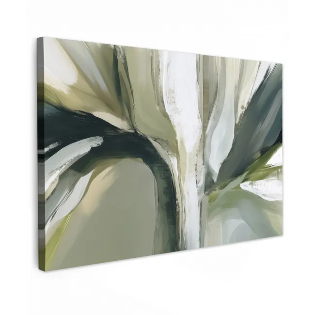 Buiten canvas - Natuur - Abstract - Groen - Penseelstreken
