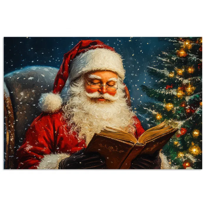Kerstman - Kerst - Winter - Kerstboom poster papier klein -3d