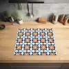 Traditioneel - Tegel - Oranje Inductie beschermer vinyl 3mm middel 274 -sfeer5