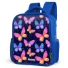 Kleurrijke vlinders in roze en blauw Kinderrugzak - Blauw middel -schuin