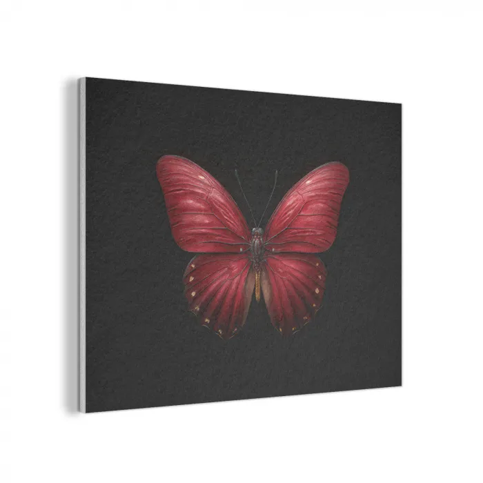 Vlinder - Rood - Minimalistisch PET vilt klein -3d