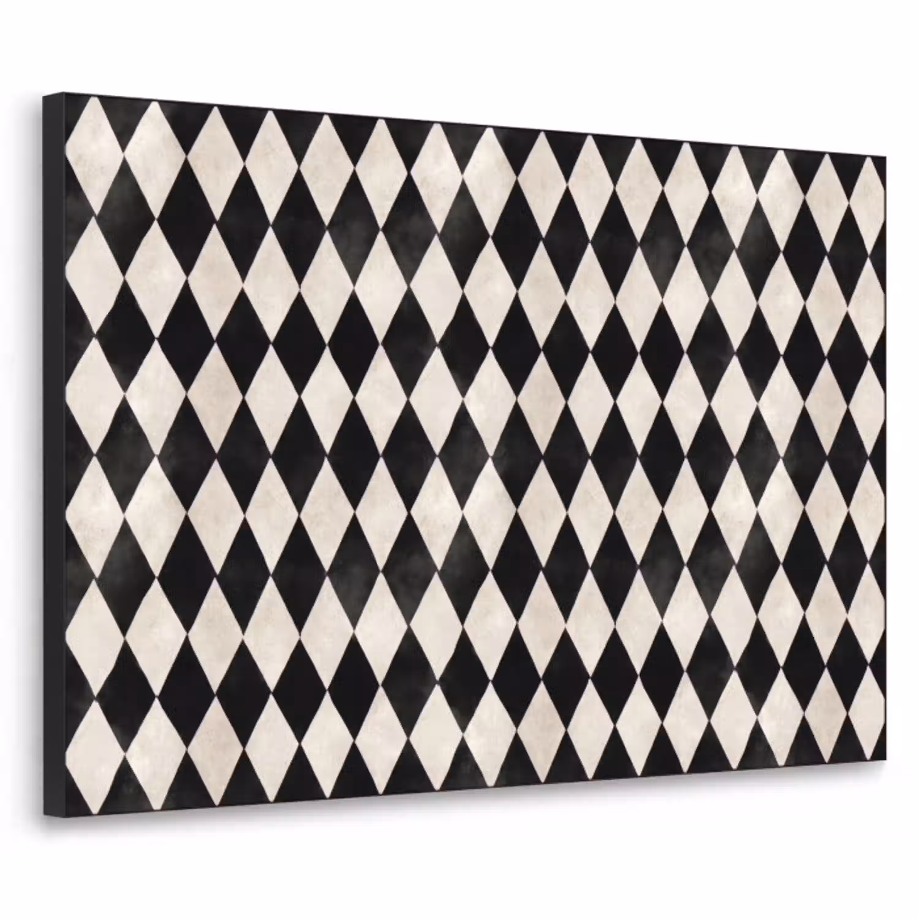 Klassiek - Patroon - Zwart Textielframe zwart klein 947 -3d
