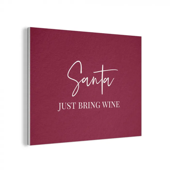 Santa - Wine - Rood - Kerst - Kerstman PET vilt klein -3d