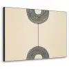 Geometrische bogen - Minimalistisch - Symmetrisch Textielframe zwart klein -3d