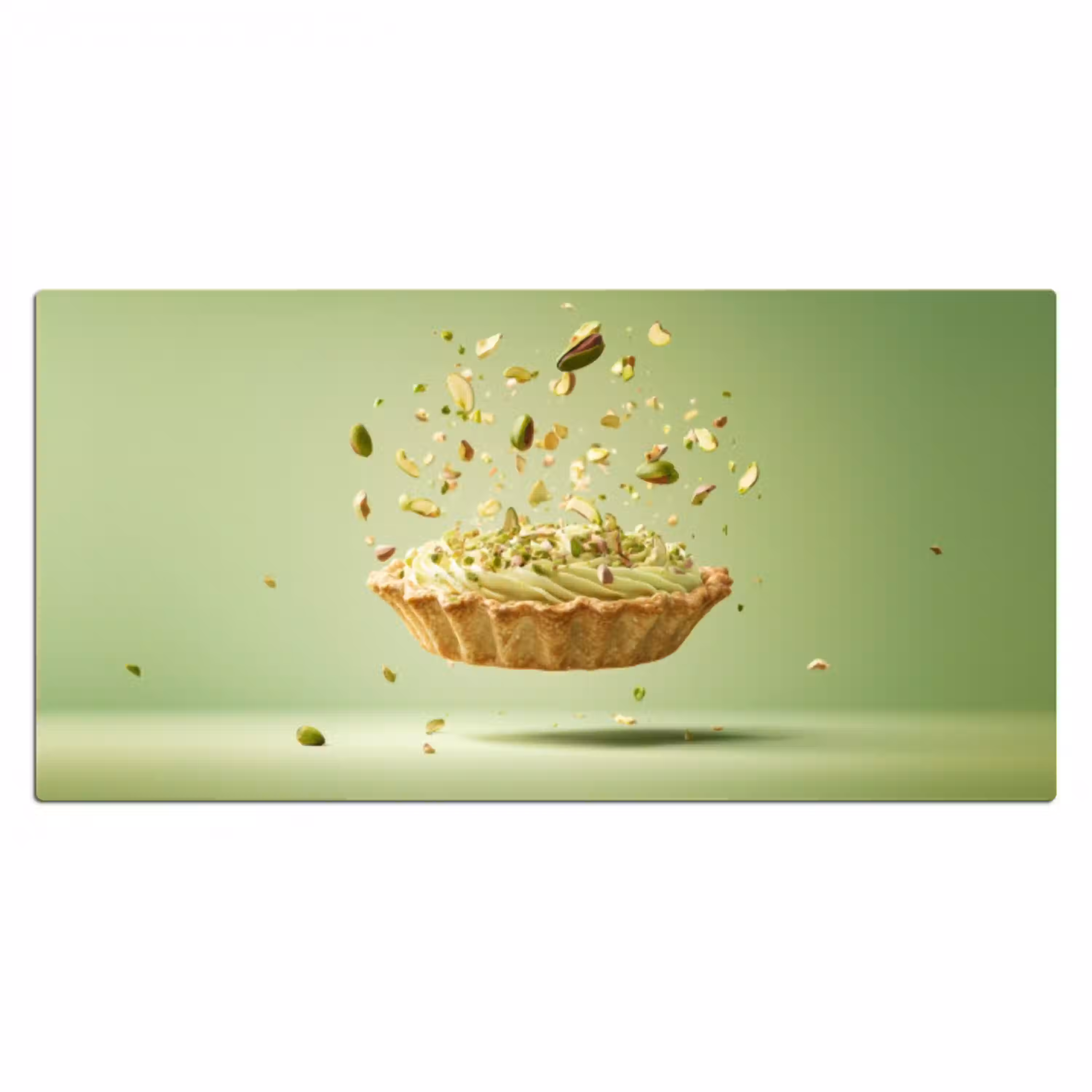 Pistache - Taart - Noten - Eten Muismat XXL klein -3d_leeg