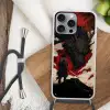 Krijger - Draak - Zwart - Rood - Rook Hoesje iPhone 16 Pro Max met koord klein -sfeer4
