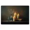 Kaarsen - Stilleven - Rustiek - Boeken Placemat vinyl groot -zzsfeer1_Kitchenyeah-website