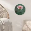 Anjer - Roze - Bloemblaadjes Wandcirkel kunststof plaat 5mm dik klein -sfeer5