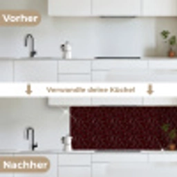 Mozaïek - Tegel - Bordeauxrood keuken achterwand 2 middel 871 -voor-na_DE