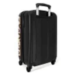 Dierenprints - Panterprint koffer in bruin en beige NBS - Handbagage koffer - Unisex middel -achterkant