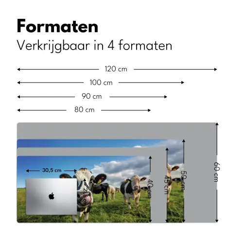 Koe - Tong - Weide Muismat XXL klein -sfeer5