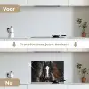 Paard - Dieren - Zwart - Luxe - Modern keuken achterwand spatscherm klein -voor_na_NL