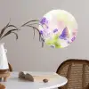 Lavendel - Vlinder - Bloemen Wandcirkel behangsticker klein -sfeer3
