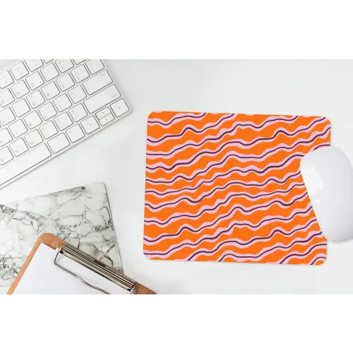 Retro - Golvend - Oranje muismat rubber klein 262 -witbureau