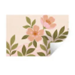 Grafisch - Bloemen - Roze Muursticker klein -3d