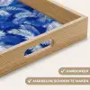 Palmblad - Patroon - Blauw Dienblad Rechthoek middel 911 -USP_HandgreepNL