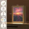 Windmolen - Zonsondergang - Landschap Light Box met kabel (Tafellamp) klein -USP_NL