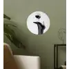 Hak - Wijn - Minimalistisch - Zwart Wandcirkel behangsticker klein -sfeer2