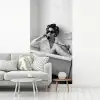 Bad - Vrouw - Zwart - Wit fotobehang vinyl groot -woonkamer