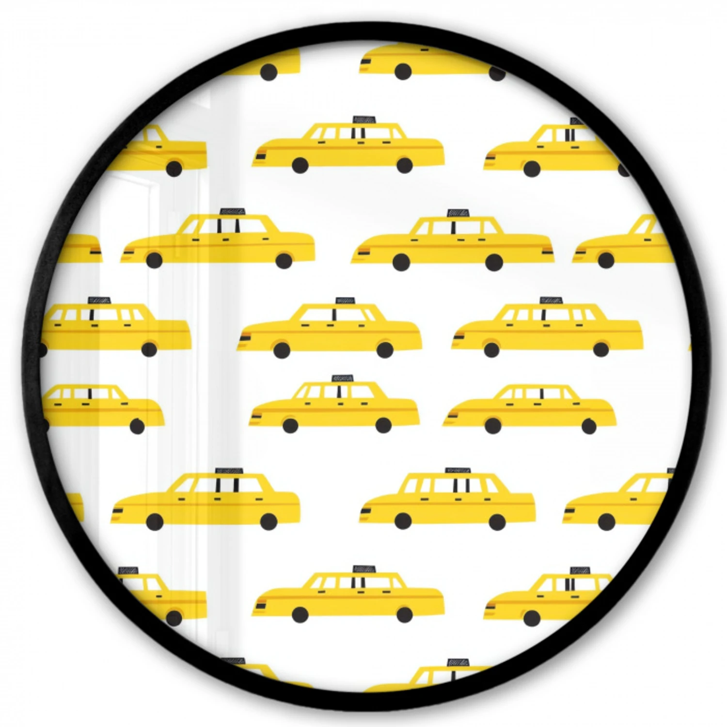Taxi - Iconisch - Geel Fotolijst rond zonder passe partout klein 856 -3d