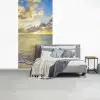 Zee - Strand - Wolken - Zon fotobehang vinyl groot -slaapkamer