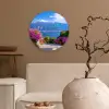 Lake Como - Italië - Landschap Wandcirkel kunststof plaat 5mm dik klein -sfeer1